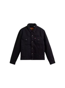 Cazadora Vaquera Levis Borreguillo Negro Hombre