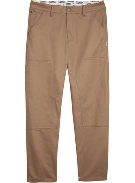 Pantalon Tommy Jeans Patch Camel Hombre