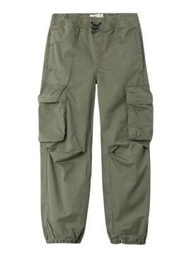 Pantalon Name It Ben Parachute Verde Para Niño