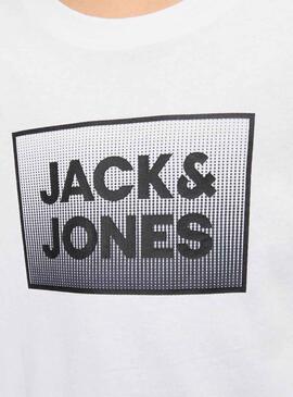 Camiseta Jack and Jones Steel Blanco Para Niño