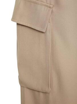 Pantalon Vila Winnie Lady Beige Para Mujer