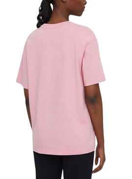 Camiseta Tommy Jeans Bold Rosa Para Mujer