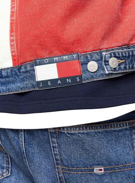 Cazadora Vaquera Tommy Jeans Flag Para Hombre