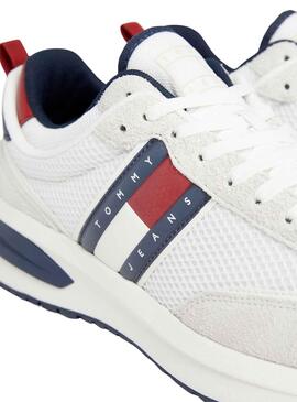 Zapatillas Tommy Jeans Runner Blanco Para Hombre