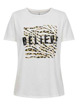 Camiseta Only Elif Blanco Para Mujer