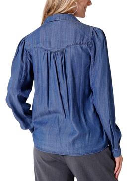 Blusa Naf Naf Denim Para Mujer