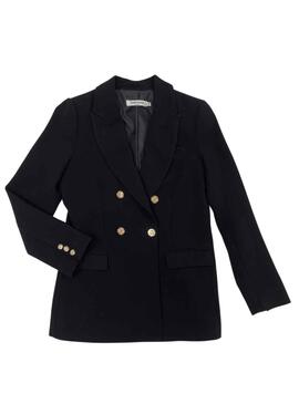 Americana Naf Naf Militar Negro Para Mujer