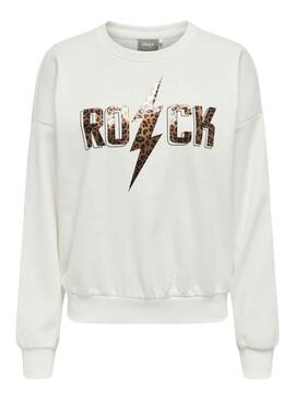 Sudadera Only Runa Blanco Para Mujer