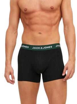 Calzoncillos Jack and Jones Gab Pack 3 Negro