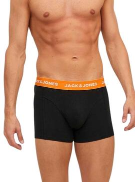 Calzoncillos Jack and Jones Gab Pack 3 Negro