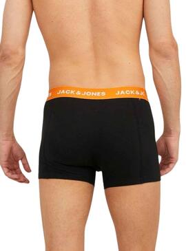 Calzoncillos Jack and Jones Gab Pack 3 Negro