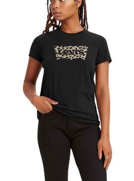 Camiseta Levis The Perfect Tee Leopard Negro