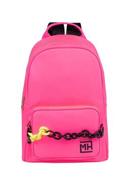 Mochila Munich Rosa Fucsia Cadena Para Mujer