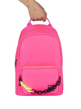 Mochila Munich Rosa Fucsia Cadena Para Mujer