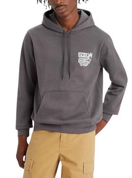 Sudadera Levis Standard Graphic Gris Para Hombre