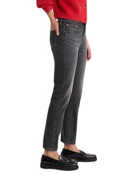 Pantalon Vaquero Levis 501 Crop Negro Para Mujer