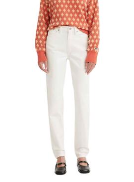 Pantalon Vaquero Levis 80S MOM Blanco Para Mujer