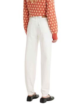 Pantalon Vaquero Levis 80S MOM Blanco Para Mujer