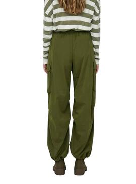 Pantalon Only Ocean Parachute Verde Para Mujer