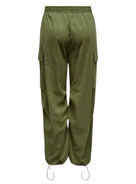 Pantalon Only Ocean Parachute Verde Para Mujer