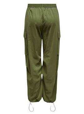 Pantalon Only Ocean Parachute Verde Para Mujer