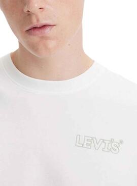 Camiseta Levis Relaxed Blanco Para Hombre