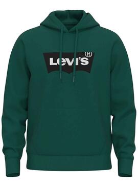 Sudadera Levis Hoodie Basic Verde Para Hombre