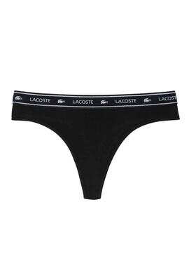 Tanga Lacoste Negro Para Mujer