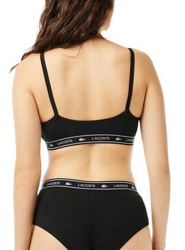 Brasier Lacoste Basic Negro Para Mujer