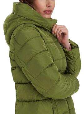 Abrigo Only Lina Puffer Verde Para Mujer
