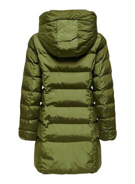 Abrigo Only Lina Puffer Verde Para Mujer