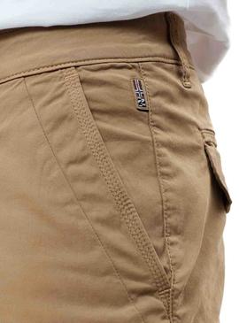 Pantalon Napapijri Moto Stretch Camel Hombre