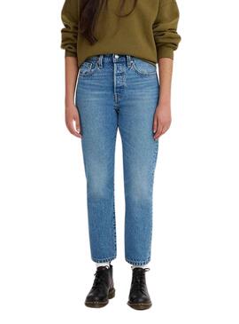 Pantalón Vaquero Levis 501 Crop Denim Para Mujer