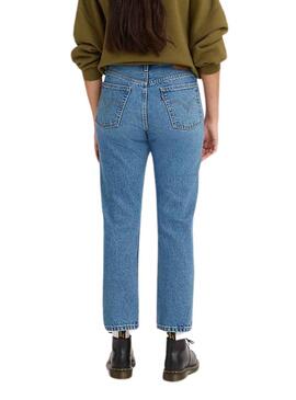 Pantalón Vaquero Levis 501 Crop Denim Para Mujer