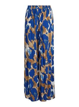 Pantalón Vila Vigalta Toga Straight Azul Mujer