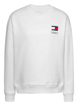 Sudadera Tommy Jeans Boxy Graphic Blanco Mujer