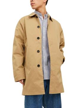 Gabardina Jack And Jones Crease Mac Beige Hombre