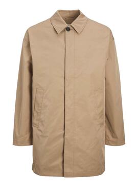 Gabardina Jack And Jones Crease Mac Beige Hombre