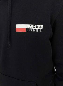 Sudadera Jack And Jones Corp Logo Negro Hombre