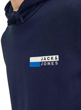 Sudadera Jack And Jones Corp Logo Hood Marino