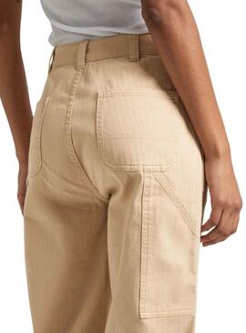 Pantalón Pepe Jeans Betsy Beige Para Mujer