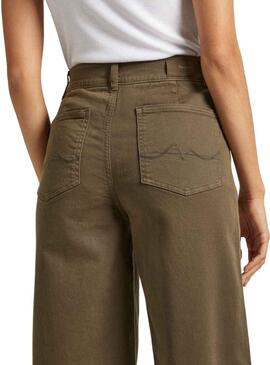 Pantalón Culotte Pepe Jeans Tania Verde Para Mujer