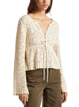 Jersey Pepe Jeans Gaelle Beige Para Mujer