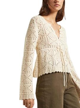 Jersey Pepe Jeans Gaelle Beige Para Mujer