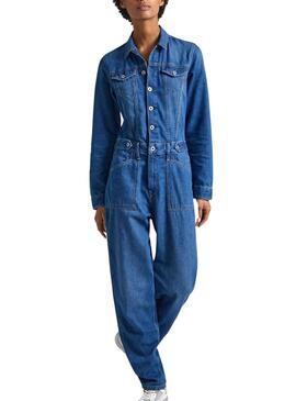 Mono Largo Pepe Jeans Denim Para Mujer