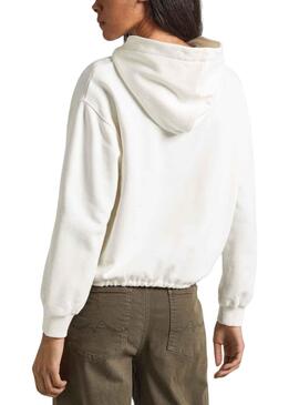 Sudadera Pepe Jeans Haria Blanco Para Mujer