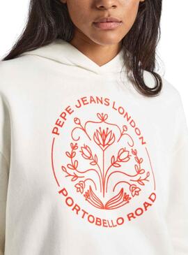 Sudadera Pepe Jeans Haria Blanco Para Mujer