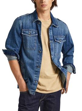 Sobrecamisa Pepe Jeans Luka Denim Para Hombre