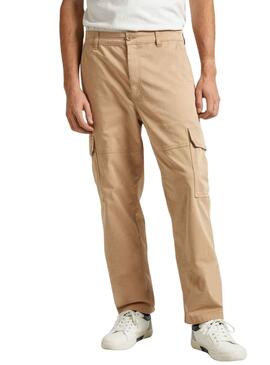 Pantalón Pepe Jeans Cargo Regular Beige Hombre