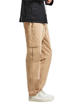 Pantalón Pepe Jeans Cargo Regular Beige Hombre